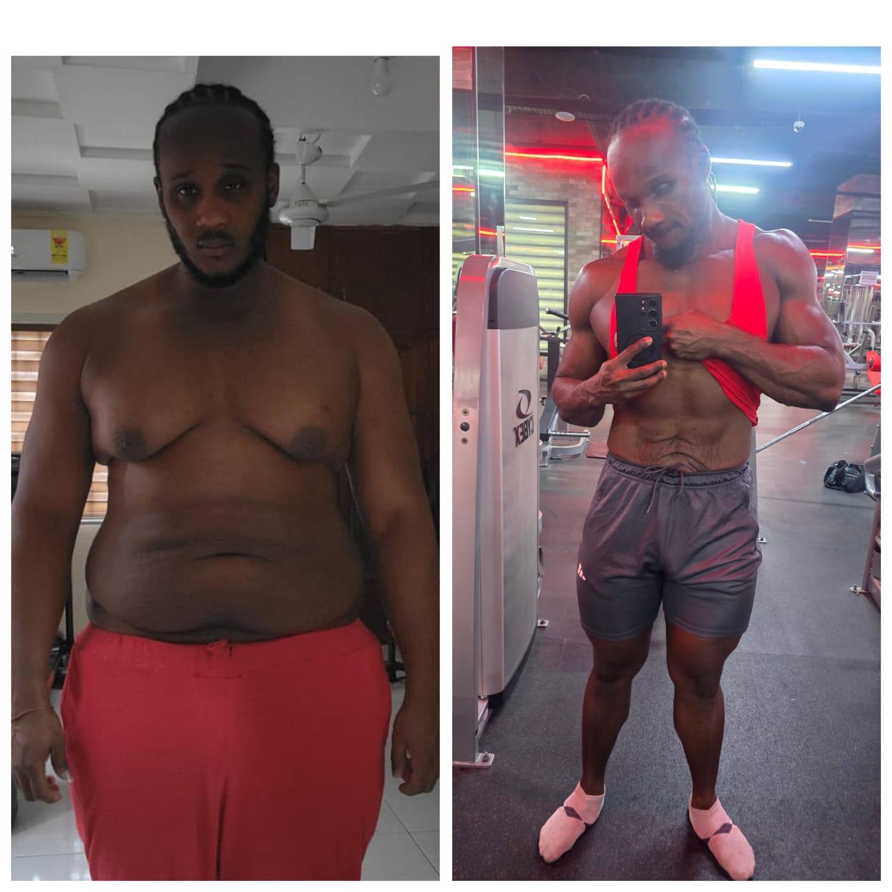 Health Elevation wellness client before and after — sustainable weight loss transformation