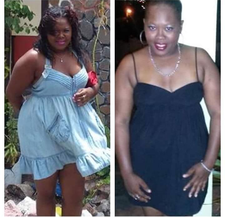 Mixed transformation photo — client achieving weight loss goals with Health Elevation coaching